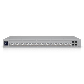 Суич Ubiquiti UniFi Switch Pro HD 24, 1000 Mbps, 28 порта, 22x 10/100/1000/2500Mbps RJ45, 2x 10/100/1000/10000Mbps RJ45, 4x SFP+ | JAR Computers Ubiquiti UniFi Switch Pro HD 24 USW-PRO-HD-24
