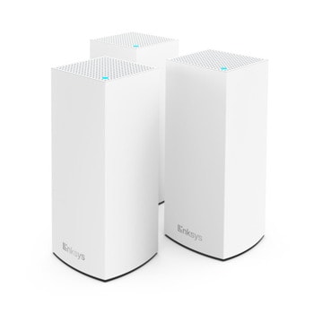 Безжична Mesh Wi-fi система Linksys MX2003 Atlas 6 (3-pack), 3000Mbps, 2.4GHz (574 Mbps), 5GHz (2402Mbps), Wireless ax, 3x LAN 10/100/1000, 1x WAN 10/100/1000, 3 устройства | JAR Computers Linksys MX2003 Atlas 6 3-pack