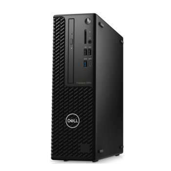 Настолен компютър Dell Precision 3450 SFF (#DELL02879), шестядрен Rocket Lake Intel Core i5-11500 2.7/4.6 GHz, Radeon Pro WX 3200 4GB, 8GB DDR4, 256GB SSD & 1TB HDD, 1x USB 3.2 Type-C, клавиатура и мишка, Windows 10 Pro | JAR Computers Dell Precision 3450 SFF