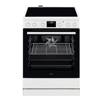 Готварска печка AEG CCB6440CBW, 73л. обем, 4 нагревателни зони, функция AirFry, бяла | JAR Computers AEG CCB6440CBW