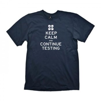 Тениска Gaya Entertainment Portal 2 Keep Calm & Continue Testing, размер S, синя | JAR Computers Gaya Entertainment Portal 2 Keep Calm S