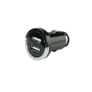Зарядно устройство за кола Roline 19.99.1059, от автомобилна запалка към 2x USB А(ж), 5V/2.4A, черно | JAR Computers Roline 19.99.1059