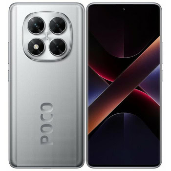 Смартфон POCO X7 (сребрист), поддържа 2 SIM карти, 6.67" (16.94 cm) CrystalRes AMOLED Dolby Vision 120Hz Display, осемядрен Mediatek Dimensity 7300 Ultra 2.5 GHz, 8GB LPDDR4X, 256GB Flash памет, 50 + 8 + 2 & 20 Mpix камери, Android, HyperOS | JAR Computers POCO Poco X7 Silver 8+256GB MZB0IQ4EU