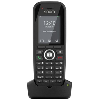 Безжичен DECT телефон Snom M30, LCD дисплей, вътрешен/външен обхват 300/50м, до 22 часа време на работа, черен | JAR Computers Snom M30 DECT