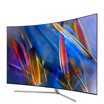 Телевизор Samsung QE55Q7CAM с подарък клавиатура Logitech Wireless Touch K400 Plus, 55" (139.7 cm), 4K Curved Smart QLED TV, T2/C/S2 X2, LAN, Wi-Fi, 4x HDMI, 3x USB | JAR Computers Samsung QE55Q7CAM + Logitech K400 Plus