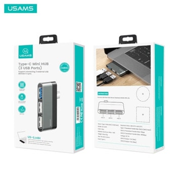 USAMS Adapter USB-C Mini Hub US-SJ461