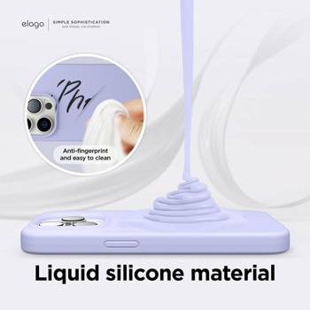 Soft Silicone Case за iPhone 14 Pro лилав