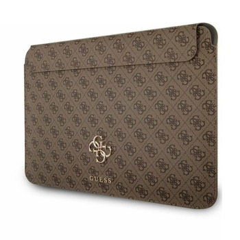Калъф за лаптоп Guess PU 4G Metal Logo, 13"(33,02), полиуретанова кожа, дизайнерски, кафяв | JAR Computers Guess PU 4G Metal Logo Computer GUCS13G4GFBR