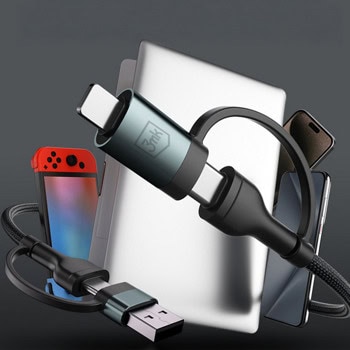 3mk Hyper N-Series USB-A/C to USB-C/Lightning