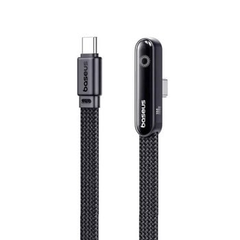 Кабел Baseus MVP 3 Angled (P10382500121-00), от USB-C(м) към USB-C(м), 1m, 100W, черен, ъглов | JAR Computers Baseus MVP 3 Angled P10382500121-00