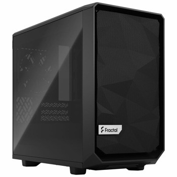 Кутия Fractal Design Meshify 2 Nano Black TG, mITX/mDTX, 1x USB 3.1 Gen 2 Type-C, прозорец, черна, без захранване | JAR Computers Fractal Design Meshify 2 Nano Black TG