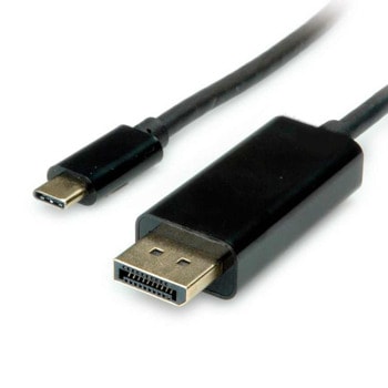 Кабел Roline 11.99.5846, от USB type C(м) към DisplayPort(м), 2m, черен, 4K@60Hz | JAR Computers Roline 11.99.5846