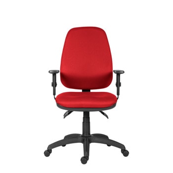 Работен стол Antares 1540 ASYN BR16, до 130кг, дамаска, асинхронен механизъм, коригиране на височината, заключване в позиция, червен | JAR Computers Работен стол Antares 1540 ASYN BR16 Red