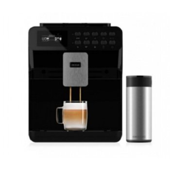 Кафеавтомат Cecotec Power Matic-ccino 7000 Serie Nera, 1400W, 19 bar, капацитет на резервоара за вода 1.7л., LCD дисплей, AllCappuccino система, система Custom4You, Thermoblock, черна | JAR Computers Cecotec Power Matic-ccino 7000 Serie Nera TA19240