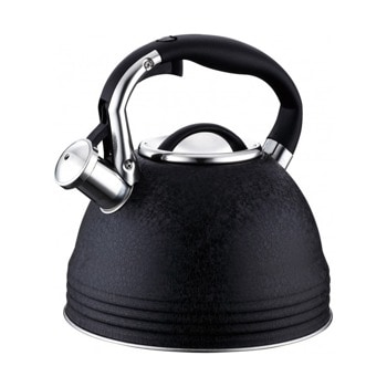 Свирещ чайник Peterhof PH 15642, 3.2 литра, стомана, подходящ за индукционни котлони, черен | JAR Computers Peterhof PH 15642