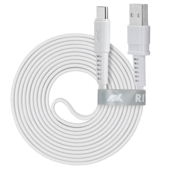 Кабел Rivacase PS6002WT12, от USB A(м) към USB C(м), 1.2m, бял | JAR Computers Rivacase PS6002WT12