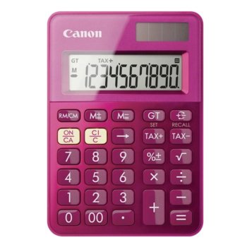 Калкулатор Canon LS-100K, LCD дисплей, 10 цифрен, розов image