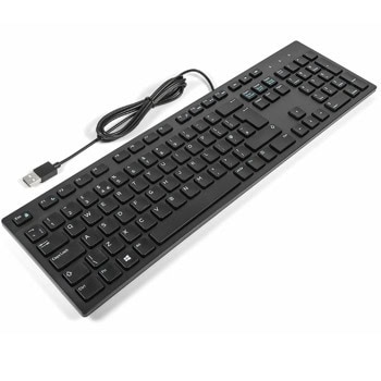 Клавиатура Dell KB216, нископрофилна, без БДС, черна, USB | JAR Computers Dell KB216 (580-ADHK)