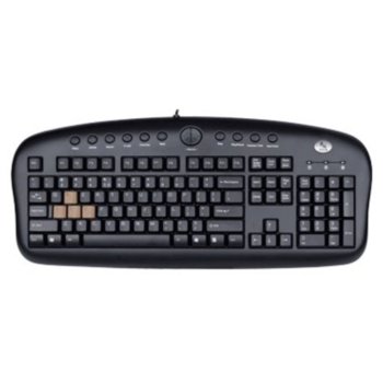 A4 Multimedia, KB-28-1, Black, PS/2