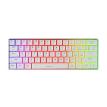 Клавиатура Genesis Thor 660 G2, жична/безжична, механична, Gateron Red суичове, гейминг, RGB подсветка, бяла, Bluetooth, USB | JAR Computers Genesis Thor 660 G2 White Gateron Red switch