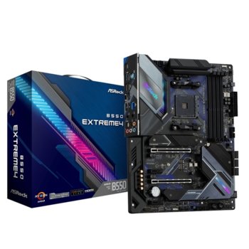 Дънна платка ASRock B550 Extreme4, AM4, B550, DDR4, PCI-E 4.0, (HDMI),(CFX), 6x SATA 6Gb/s, 2x M.2, 1x USB 3.2 Gen 2 Type-C, ATX | JAR Computers ASRock B550 Extreme4