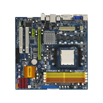 Дънна платка ASRock A780FullHD, AM2+, AMD 780G, DDR1066, VGA+PCI-E, DVI, SB5.1, Lan1000, SATA RAID, mATX | JAR Computers ASRock A780FullHD