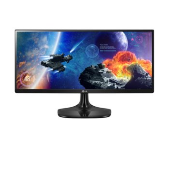 Монитор 25" (63.50 cm) LG 25UM57-P в пакет с колони Logitech Z200, IPS панел, 75Hz, UltraWide FullHD, 5ms, 250cd/m2, HDMI | JAR Computers LG 25UM57-P & Logitech Z200