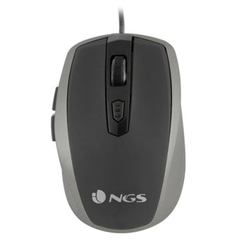 Мишка NGS Tick, оптична (1600 dpi), USB, сребриста image