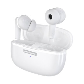 Слушалки Ulefone Buds, безжични, Bluetooth, микрофон, 10mm говорители, IPX4 защита, бели | JAR Computers Ulefone Buds White