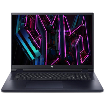 Лаптоп Acer Predator Helios 18 PH18-71-98BE, двадесет и четириядрен Intel Core i9-13900HX 2.2/5.4GHz, 18" (45.72 cm) WQXGA 240Hz дисплей, NVIDIA GeForce RTX 4080 12GB GDDR6 (HDMI), 16GB DDR4, 2TB SSD NVMe, 1x USB 3.2Type-C, Windows 11 Home, 3.16kg | JAR Computers Acer Predator Helios 18 PH18-71-98BE