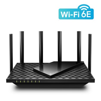 Рутер TP-Link Archer AXE75, AX5400, 2.4GHz (574 Mbps)/5GHz(2402Mbps)/6GHz(2402Mbps), Wireless AX, 4x 10/100/1000Mbps LAN, 1x 10/100/1000Mbps Ethernet, USB, 6x външни антени | JAR Computers TP-Link Archer AXE75