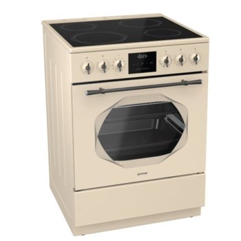 Готварска печка Gorenje EC63INI, клас А, 65 л. обем на фурната, 4 нагревателни зони, 4 функции, Стъклокерамичен плот, DC+ охладждаща система, GentleClose, бежов | JAR Computers Gorenje EC63INI 729529
