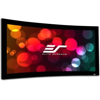 Екран Elite Screens Curve150WH1 Lunette, стенен монтаж, извит, 3320 x 1860 мм, 150" (381cm), 16:9 | JAR Computers Elite Screen Curve150WH1