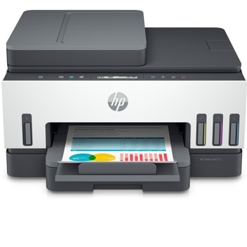 Мултифункционално мастиленоструйно устройство HP Smart Tank 750 AiO, цветен, принтер/копир/скенер, 1200 x 1200 dpi, 15 стр./мин, USB, LAN, Wi-Fi, A4 | JAR Computers HP Smart Tank 750 AiO Printer