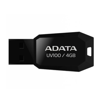 Памет 4GB USB Flash, A-Data UV100, черна | JAR Computers 4GB A-Data DashDrive UV100 Black