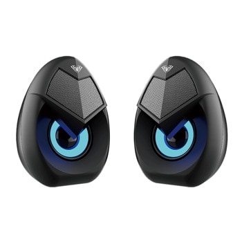 Тонколони N-69, 2.0, 6W RMS (2x3W), USB, черни, RGB | JAR Computers Тонколони N-69 2x3W USB RGB Черен 22183