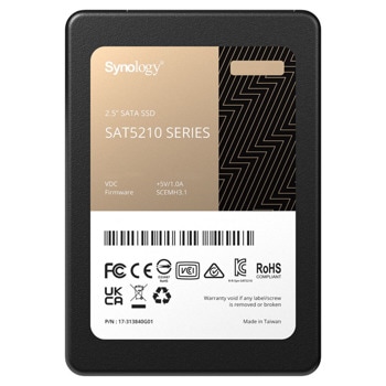 Памет SSD 480GB Synology SAT5210-480G, SATA 6Gb/s, 2.5" (6.35 cm), скорост на четене 530 MB/s, скорост на запис 500 MB/s | JAR Computers Synology SAT5210-480G