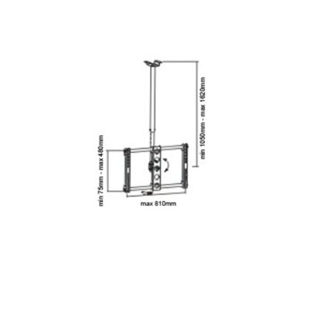 Sunne PL-C7D Ceilling Dual TV Bracket