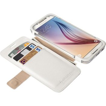 Krusell Malmo Flip Cover for GalaxyS6, S6 Edge wht