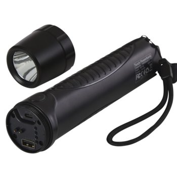 Фенер Sandberg Torch, 10400 mAh батерия, USB, удароустойчив, водоустойчив, ръчен, черен image