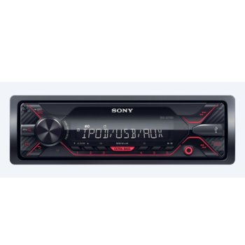 Аудио система за кола Sony DSX-A410BT, 4x 55W, AUX, USB, вграден тунер за AM/FM радио, червена подсветка image