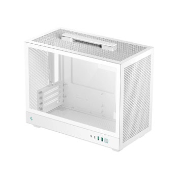 Кутия DeepCool CH160 Plus, microATX/Mini-ITX, 2x USB 3.0, с прозорец, бяла, без захранване | JAR Computers DeepCool CH160 Plus WH R-CH160-WHNGM0-G