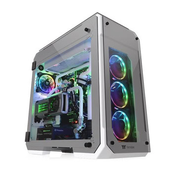 Кутия Thermaltake View 71 Tempered Glass ARGB Snow (CA-1I7-00F6WN-00), E-ATX/ATX/Micro ATX/Mini-ITX, 2x USB 3.0, 2x USB 2.0, 2x 140mm RGB вентилатора, с прозорец, бяла, без захранване | JAR Computers Thermaltake View 71 TG ARGB Snow CA-1I7-00F6WN-00