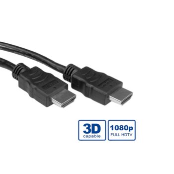 Кабел Roline, HDMI(м) към HDMI(м), 2m, черен | JAR Computers ROLINE HDMI(м) към HDMI(м) 2m 11.99.5542