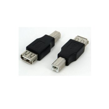 Преходник, от USB A(ж) към USB B(м) | JAR Computers USB A(ж) към USB B(м)