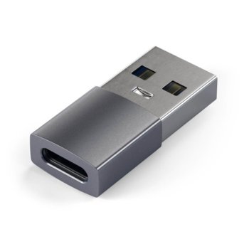 Преходник Satechi ST-TAUCM, от USB A(м) към USB C(ж), сив | JAR Computers Satechi ST-TAUCM
