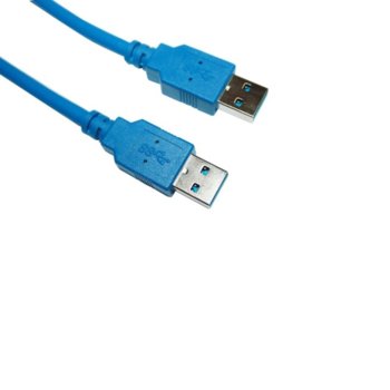 Кабел VCom CU303, от USB A(м) към USB A(м), 1.8m, син | JAR Computers Кабел VCom CU303 1 8m USB A to USB A