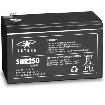 Акумулаторна батерия 7stars SHR250, 12V, 9Ah, VRLA, F2 конектори | JAR Computers 7stars SHR250 12V 9Ah F2