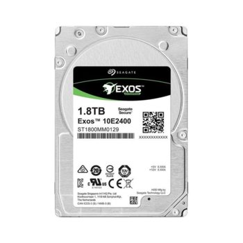 Твърд диск 1.8TB Seagate Exos 10E2400 ST1800MM0129, SAS 12Gb/s, 10000rpm, 256MB кеш, 2.5" (6.35cm) | JAR Computers Seagate 1.8TB Exos 10E2400 2.5in