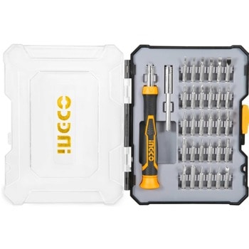 Отвертки INGCO HKSDB0348, комплект, 32 накрайника, черна/оранжева | JAR Computers INGCO HKSDB0348